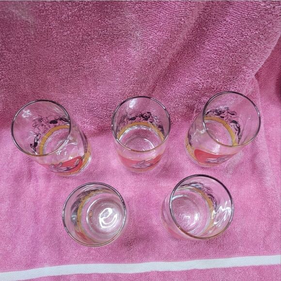 Vintage 1990 Warner Bros Looney Tunes 50th Birthday Bug Bunny glasses (set of 5) - Picture 2 of 10
